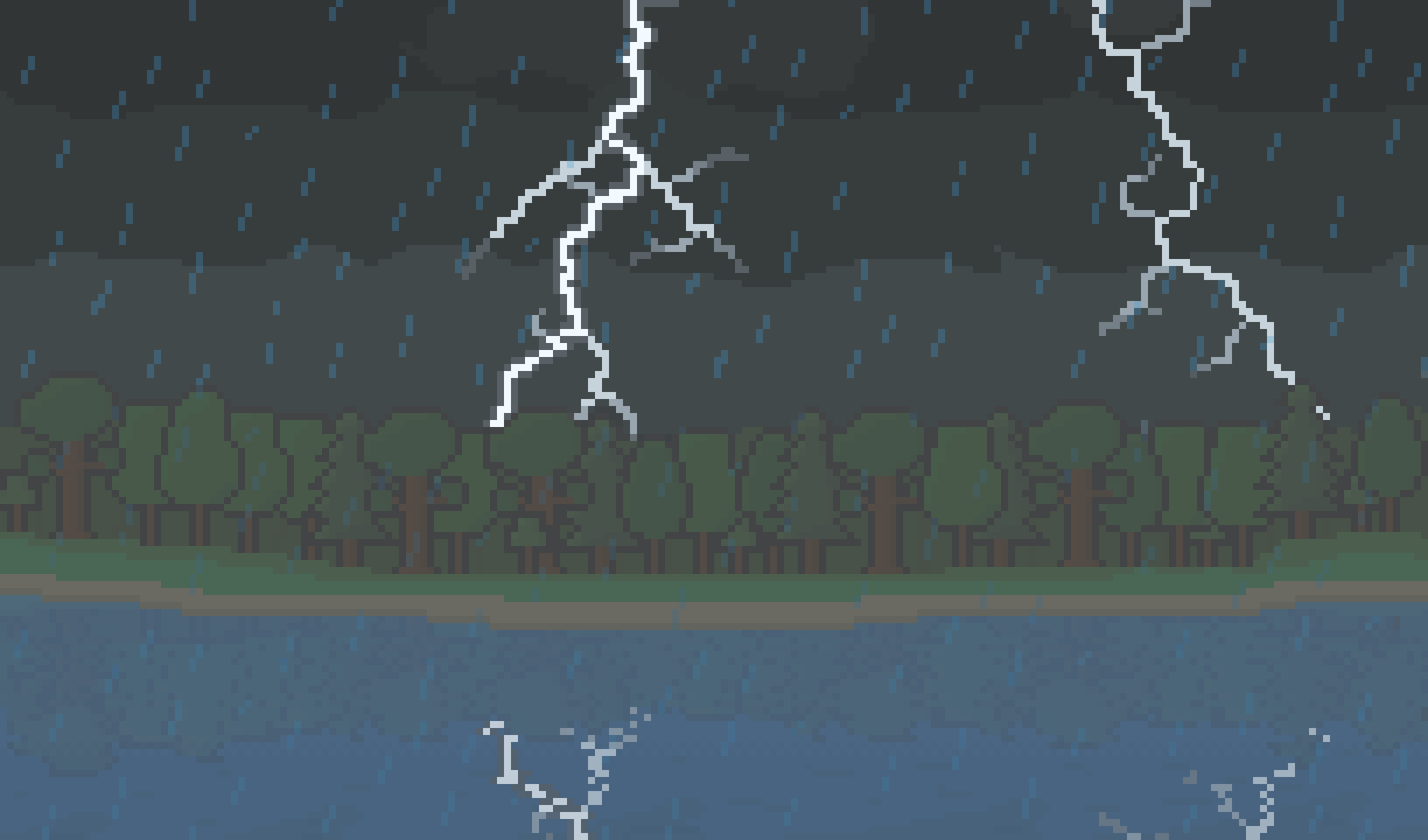 Pixelate Legacy Thunderstorm horizontal